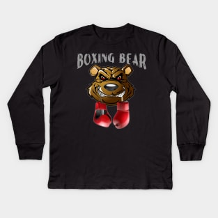 boxing bear Kids Long Sleeve T-Shirt